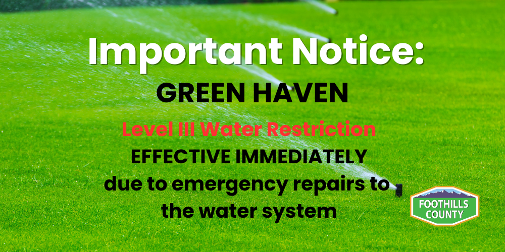 Poster for a level III water restriction