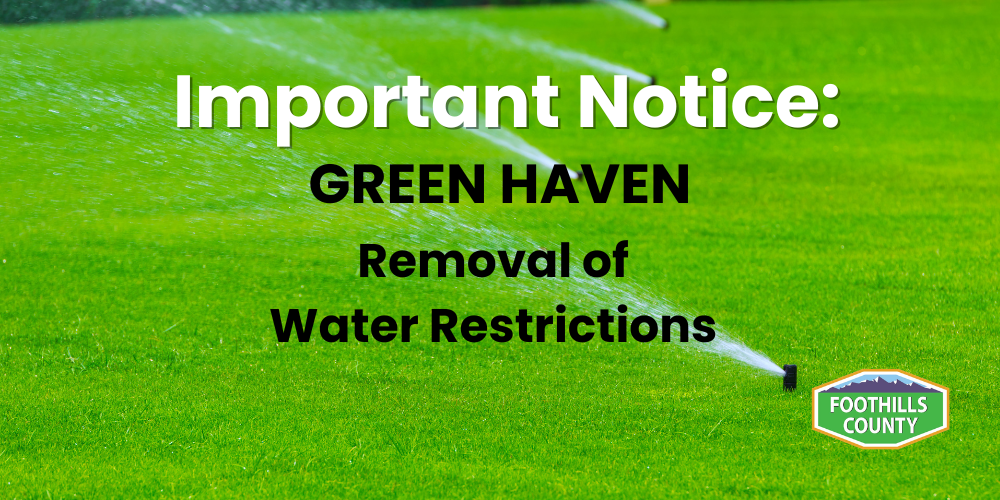 Poster of Green Haven Water Restriction Removal