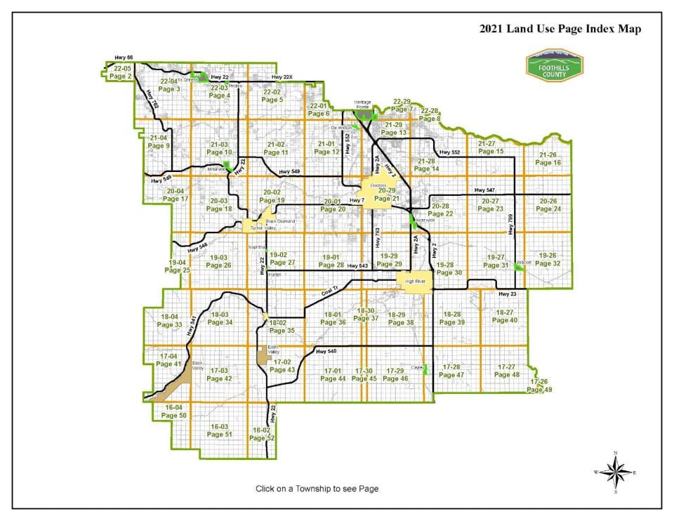 Foothills County land use map